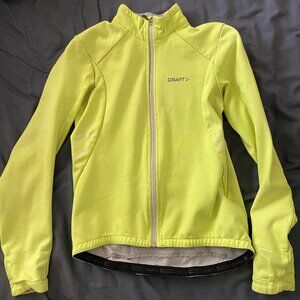 Neon yellow Craft women's cycling jacket